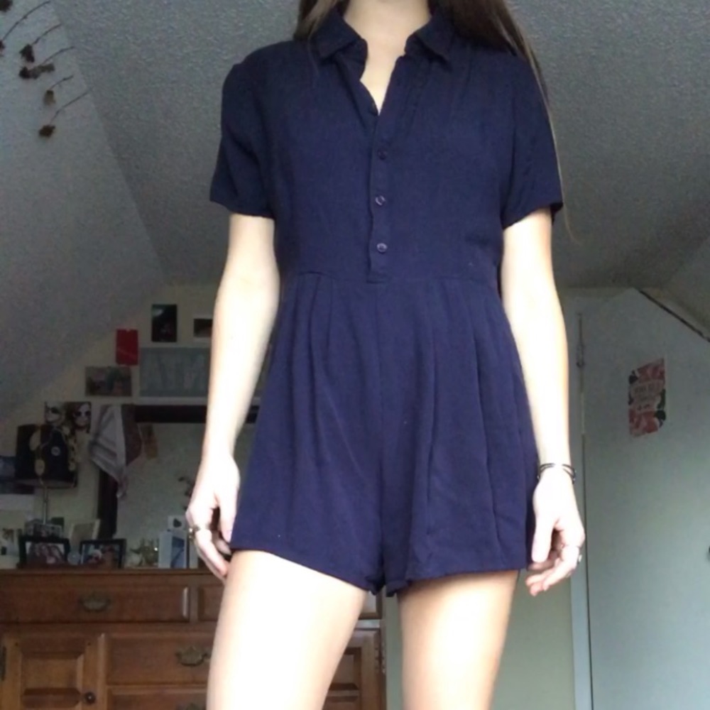 Urban Outfitters Navy Romper
